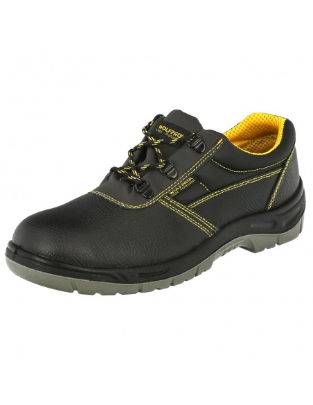 Zapatos Seguridad S3 Piel Negra Wolfpack  Nº 45 Vestuario Laboral,calzado Seguridad, Botas Trabajo. (Par)