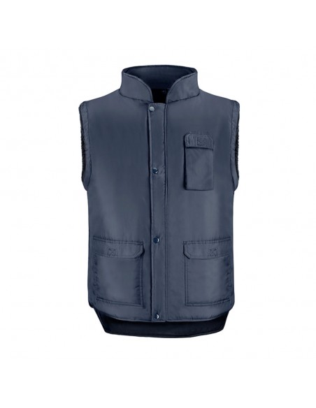 Chaleco Multibolsillos Azul  Xl, Chaleco Poliester Con 3 Bolsillos Esteriores y Uno Interior, Chaleco Trabajo, Chaleco Laboral