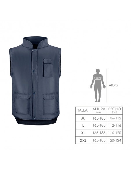 Chaleco Multibolsillos Azul  Xl, Chaleco Poliester Con 3 Bolsillos Esteriores y Uno Interior, Chaleco Trabajo, Chaleco Laboral