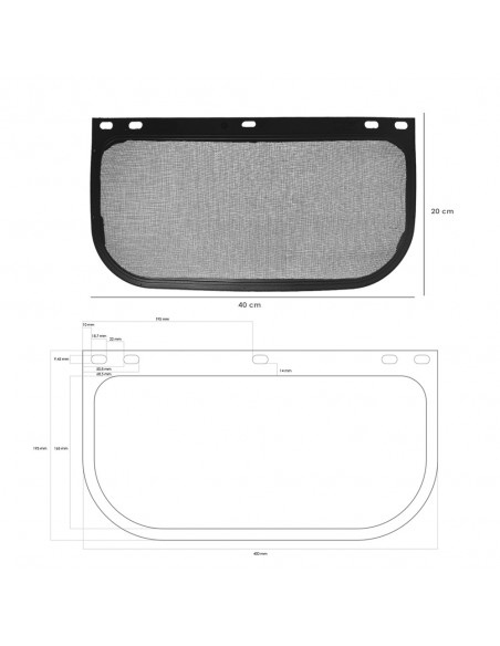 Visor De Recambio Para Protector Facial De Rejill , Repuesto Protector Facial