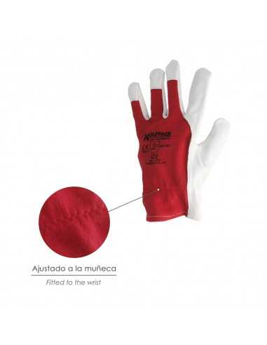 Guantes Piel / Lona Con Colgador 9" Guantes De Trabajo, Guantes De Protección (Par)