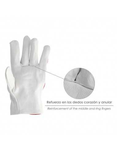 Guantes Piel / Lona Con Colgador 9" Guantes De Trabajo, Guantes De Protección (Par)