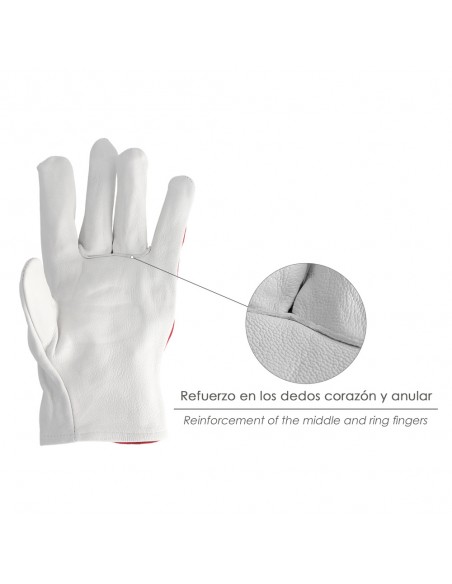 Guantes Piel / Lona Con Colgador 9" Guantes De Trabajo, Guantes De Protección (Par)