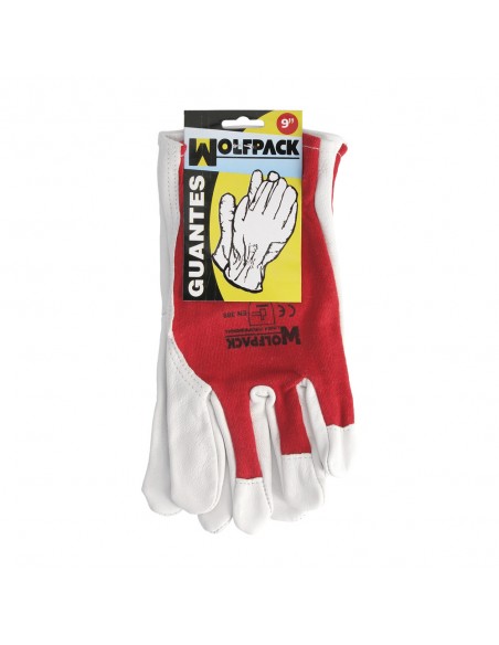 Guantes Piel / Lona Con Colgador 9" Guantes De Trabajo, Guantes De Protección (Par)