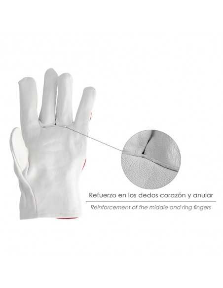 Guantes Piel / Lona Con Colgador 10" Guantes De Trabajo, Guantes De Protección (Par)