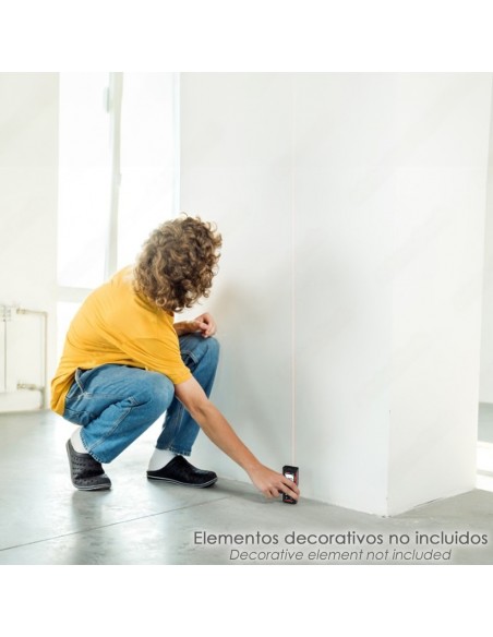 Medidor Laser 10 Funciones 50m Funciona Con 2 Pilas AAA (No Incluido)