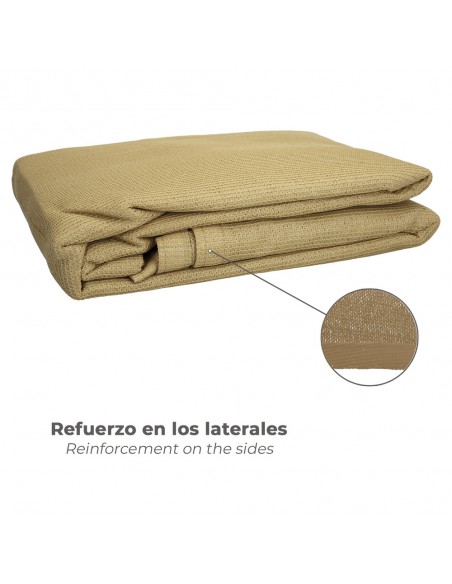 Toldo Vela Sombra Jardin Triangular Beige 5,0 x 5,0 metros.