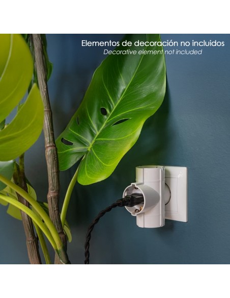 Adaptador Triple Schuko 16 A 250 V.