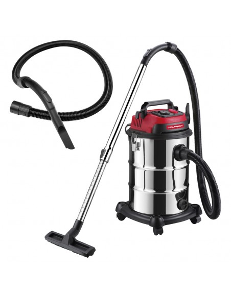 Aspirador Inoxidable 30 Litros / 1400 Watt. Interruptor Sincronizado.
