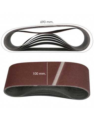 Lija Recambio Banda 100 x 690 mm. Grano 150 (6 Piezas)