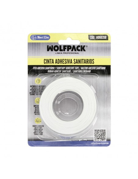 Cinta Adhesiva Sanitarios 38 mm. x 3,2 metros.