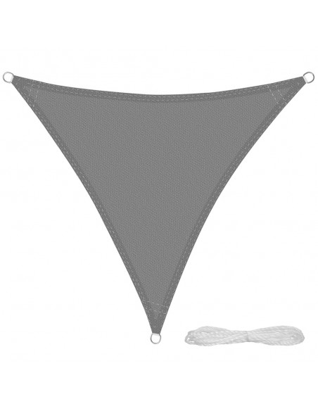 Toldo Vela Sombra Jardin Triangular 3,6x3,6x3,6 metros Gris